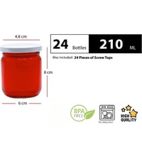 casavetro 24 kusov sklenených dóz s bielym viečkom 210 ml zaváracie poháre na med 2