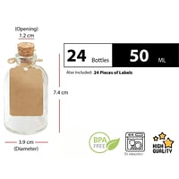 casavetro 24 ks 50 ml sklenených fliaš s korkovou zátkou, darčeková súprava na svadbu 2
