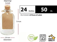 casavetro 24 db 50 ml üveg palack parafa zárral, esküvői ajándék szett 2