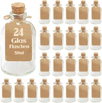 casavetro 24 db 50 ml üveg palack parafa zárral, esküvői ajándék szett 1