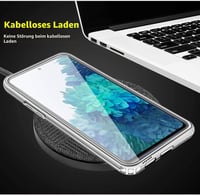 Casecool Samsung Galaxy S20 FE 360-stupňový priehľadný kryt, tenká celotelová ochrana, odolný proti poškriabaniu, tvrdý PC zadný kryt a mäkký TPU predný kryt, 6,5 palca 7