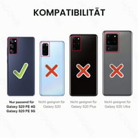 Casecool Samsung Galaxy S20 FE 360-stupňový priehľadný kryt, tenká celotelová ochrana, odolný proti poškriabaniu, tvrdý PC zadný kryt a mäkký TPU predný kryt, 6,5 palca 2