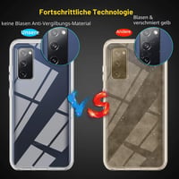 Casecool Samsung Galaxy S20 FE 360-stupňový priehľadný kryt, tenká celotelová ochrana, odolný proti poškriabaniu, tvrdý PC zadný kryt a mäkký TPU predný kryt, 6,5 palca 4