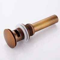 CASEWIND Lefolyó Szelep Túlfolyóval Bronz Színű Retro Mosdó Dugó Pop Up Szelep Réz Anyagból Fürdőszobához 9