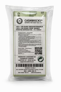 Cashbricks 100 ks hračkárskych eurobankoviek v hodnote 100 €, rekvizita, 75 % veľkosť, na film, fotenie, divadlo a dekoráciu 5