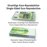 Cashbricks 100 ks hračkárskych eurobankoviek v hodnote 100 €, rekvizita, 75 % veľkosť, na film, fotenie, divadlo a dekoráciu 4