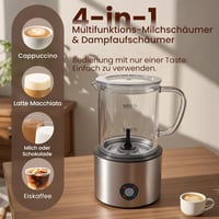 Casimhu 4 az 1-ben elektromos tejhabosító 500ml indukciós meleg hideg - Platinum Colour 2