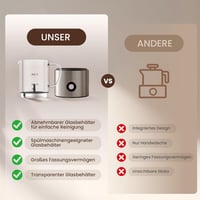 Casimhu 4 az 1-ben elektromos tejhabosító 500ml indukciós meleg hideg - Platinum Colour 7