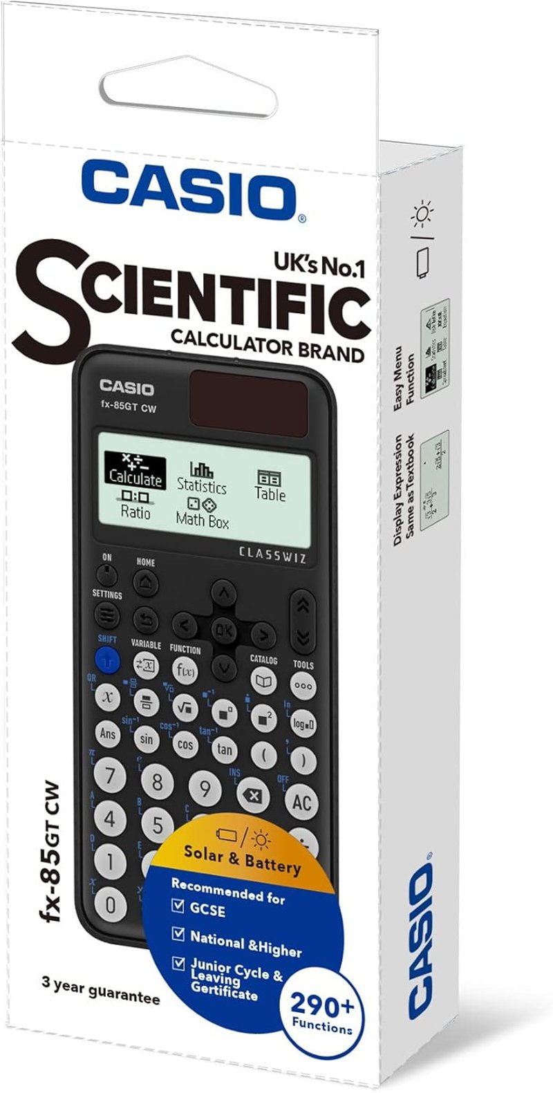 Casio fx-85GTCW Tudományos Számológép Fekete