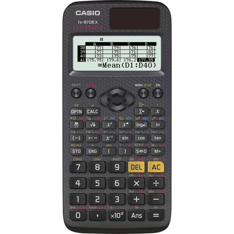 Vedecká kalkulačka Casio FX-87DE X ClassWiz, prirodzené zobrazenie, nemecké menu, školská kalkulačka