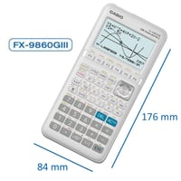 Grafická kalkulačka Casio FX-9860GIII, prirodzené zobrazenie, monochromatická, bez CAS, biela 3
