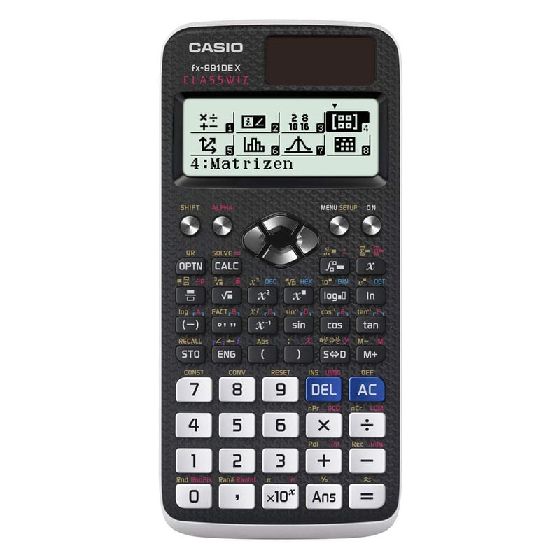 Vedecká kalkulačka Casio FX-991DE X ClassWiz s prirodzeným zobrazením, čierna, 16,6 x 7,7 cm