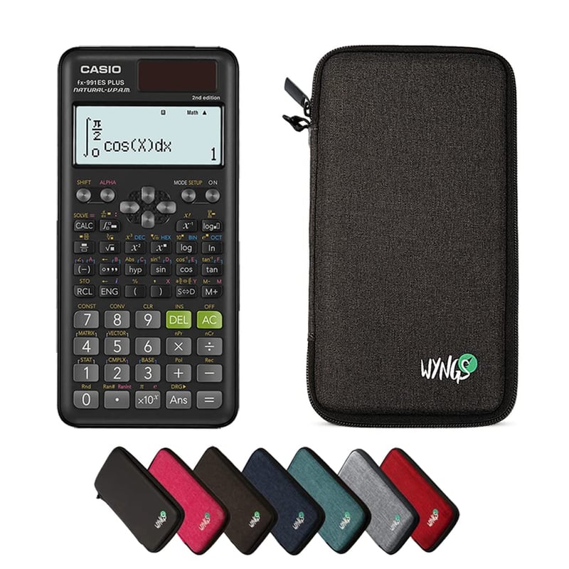 Vedecká kalkulačka Casio FX-991ES Plus 2nd Edition s ochranným puzdrom WYNGS – tmavosivá