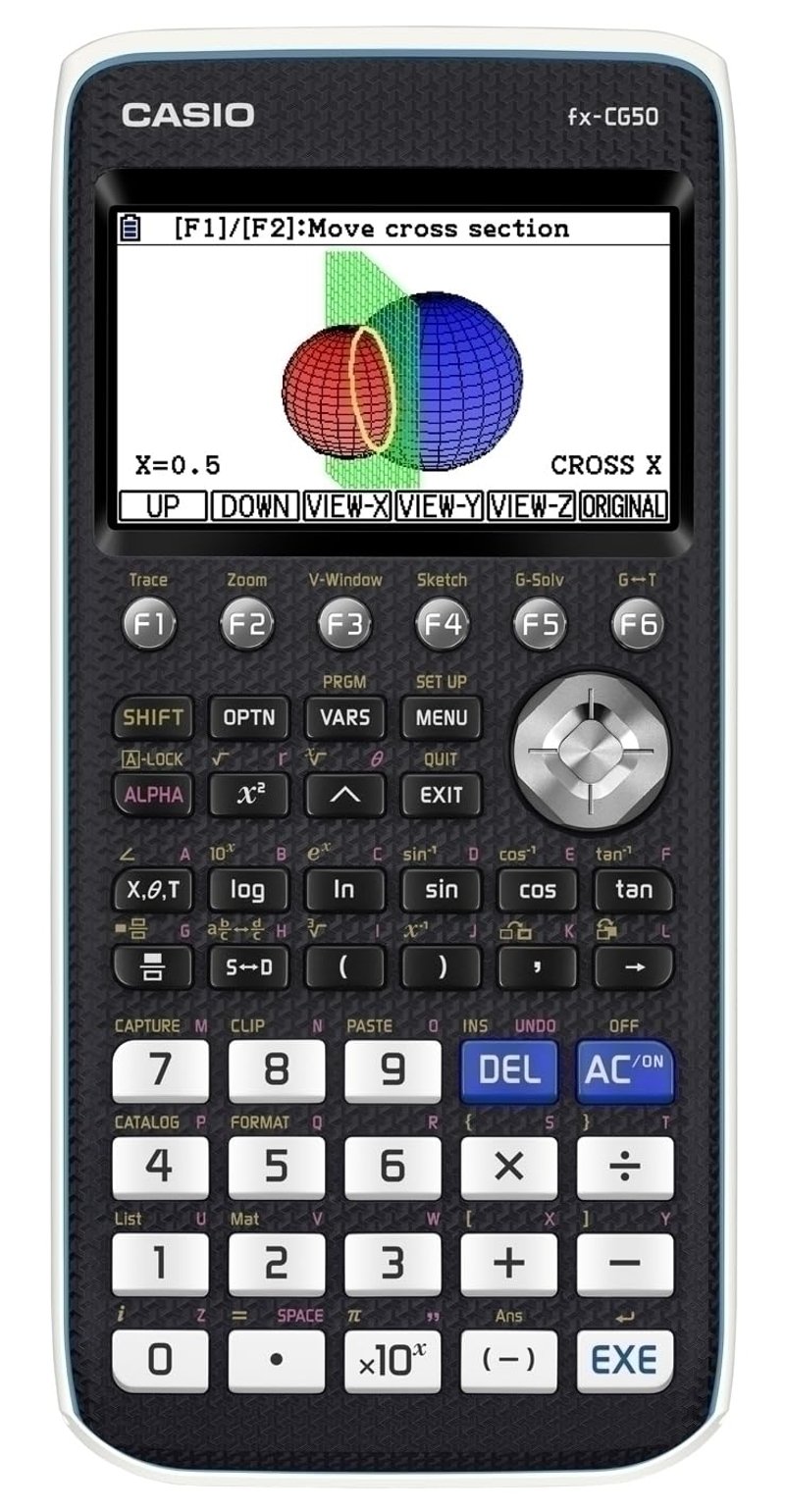 Grafická kalkulačka Casio FX-CG50 s farebným displejom s vysokým rozlíšením, čierna, 18,9 x 8,9 cm