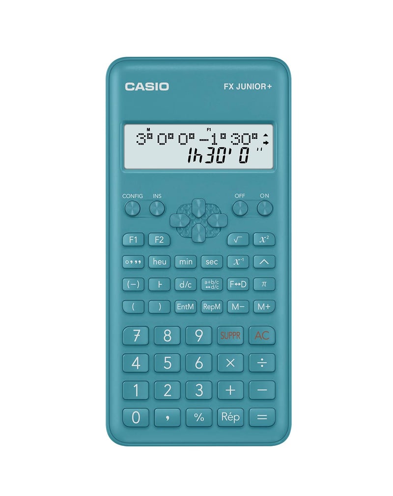 Školská kalkulačka Casio FX Junior+ pre základné školy CM1/CM2 – modrá