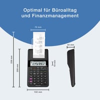 Kalkulačka s tlačiarňou Casio HR-8RCE-BK, 12-miestny LCD displej, čierna 5