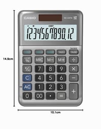 Stolná kalkulačka Casio MS-120FM s veľkým displejom, 12-miestna, hliníkový dizajn 3