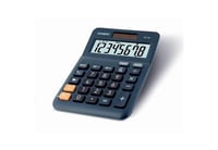 Stolná kalkulačka Casio MS-8E, 8-miestna, s funkciou prevodu mien, solárne/batériové napájanie – strieborná 5