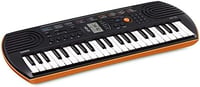 CASIO SA-76 Mini Billentyűzet 44 Gomb 8 Hang Fekete Narancs Szállítótáskával Tápegység 2