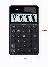 Vrecková kalkulačka Casio SL-310UC-BK, 10-miestna, čierna, 11,8 x 7 cm 2