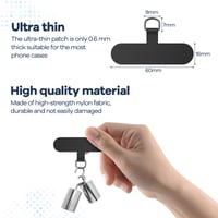 Șnur universal pentru telefon Caslord cu 2 patch-uri adezive negre – Suport pentru telefon mobil 5