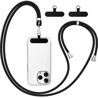 Șnur universal pentru telefon Caslord cu 2 patch-uri adezive negre – Suport pentru telefon mobil 1