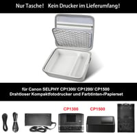 casmilee Canon SELPHY CP1500/CP1300/CP1200 kemény tok fehér vállpánttal 2