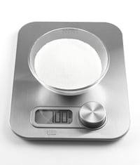 Cântar de bucătărie Caso 3265, oțel inoxidabil, energie cinetică fără baterii, capacitate 5 kg, precizie 1 g, câștigător al testelor 5