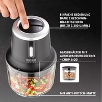 CASO Chop & Go Vezeték Nélküli Elektromos Aprító, 1L Üveg Tartály, 2300 RPM, USB-C Töltés 8