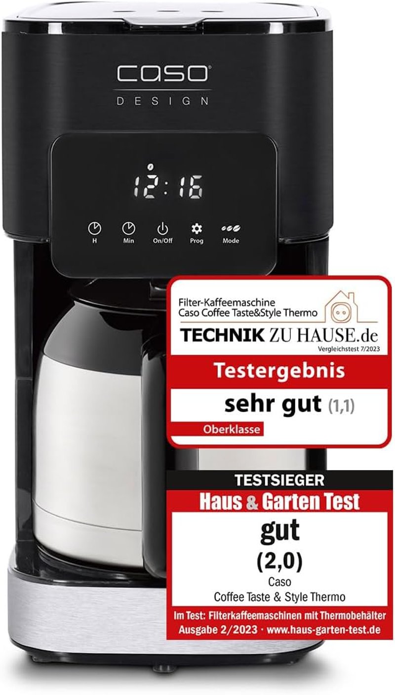 CASO Coffee Taste & Style Termomos Kávéfőző Rozsdamentes Acél 1,2L 10 Csésze