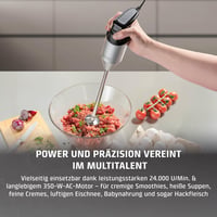 Ponorný mixér CASO HB 2400 Pro XL s príslušenstvom, miešanie, mixovanie, šľahanie, pyré, 29 cm nerezová noha, 24 000 ot./min. 3