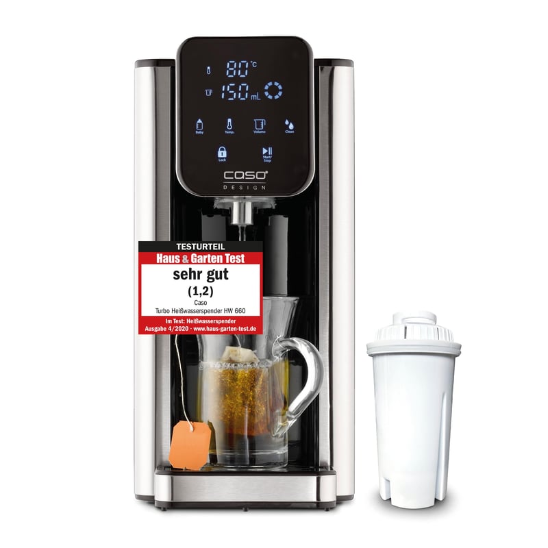 CASO HW660 dozator vruće vode 2600W, 40-100°C - crno/inox