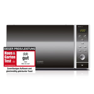 Caso MCG30 Ceramic Chef 3-u-1 mikrovalna pećnica s grilom i vrućim zrakom, 30 L, 2200 W, 42x54x30 cm, nehrđajući čelik