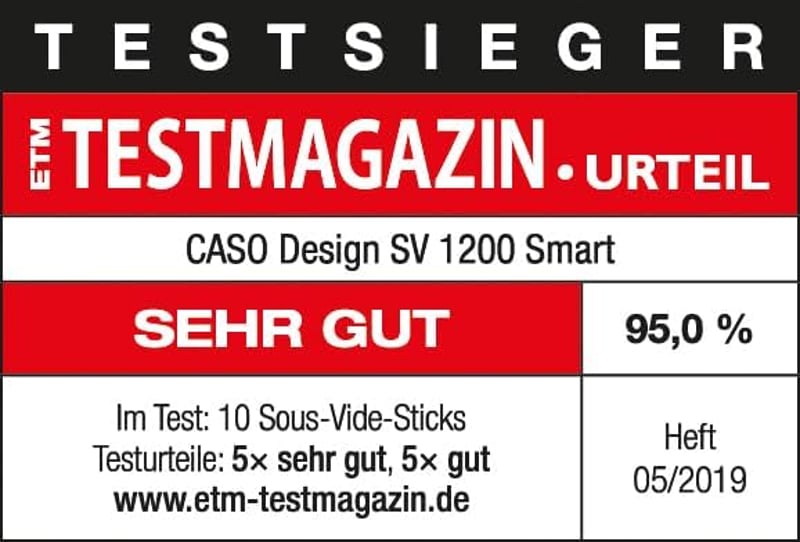 Caso SV 1200 Smart Sous Vide Stick vízálló, App-vezérelt főzőbot