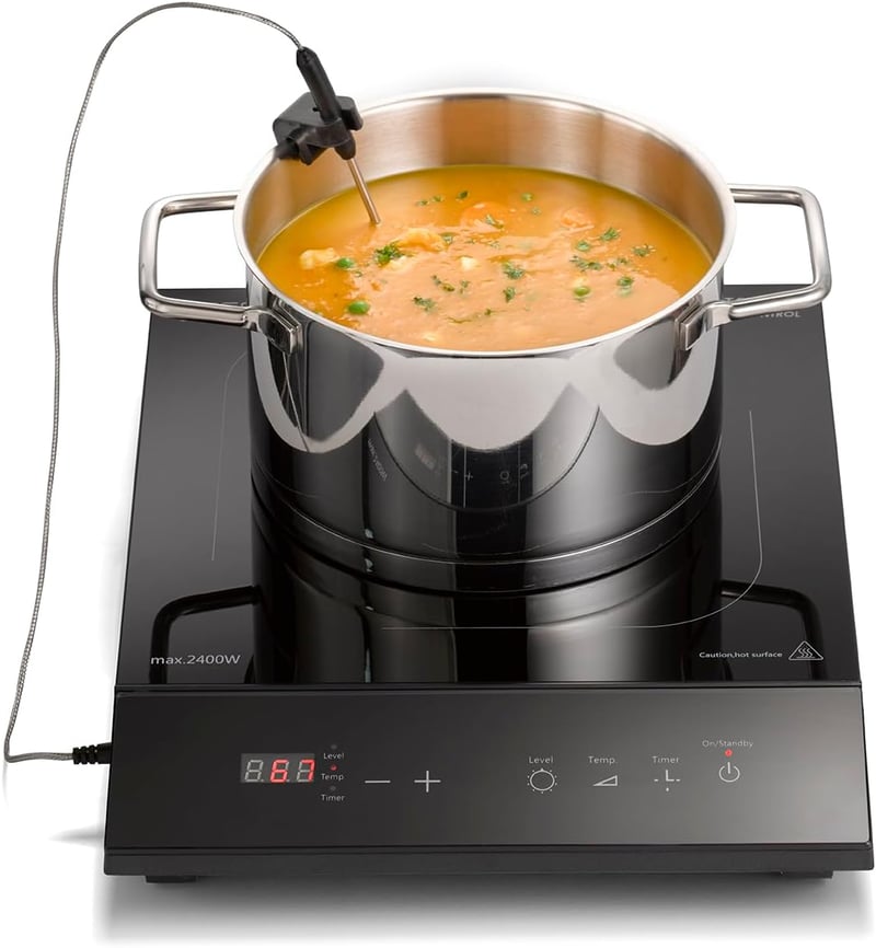 CASO TC2400 Indukciós Főzőlap Hőmérővel, Sous Vide, 60-240°C, 2400W