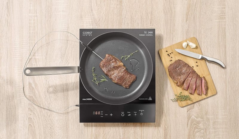 CASO TC2400 Indukciós Főzőlap Hőmérővel, Sous Vide, 60-240°C, 2400W