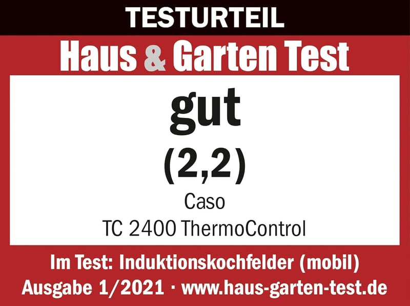 CASO TC2400 Indukciós Főzőlap Hőmérővel, Sous Vide, 60-240°C, 2400W