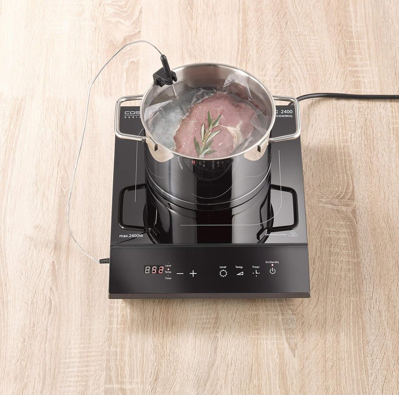 CASO TC2400 Indukciós Főzőlap Hőmérővel, Sous Vide, 60-240°C, 2400W