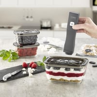 CASO Vacu OneTouch Eco kézi vákuumozó szett 3 üveg tárolóedénnyel - fekete 7