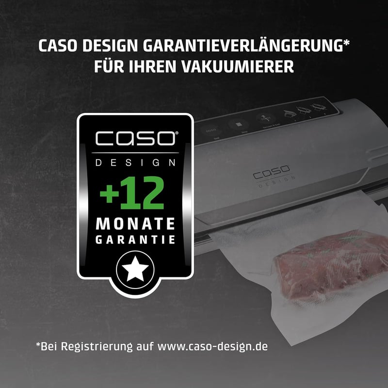 CASO VC10 vákuumozó gép - Stiftung Warentest nyertes, 30cm hegesztés, 10 fóliatáska