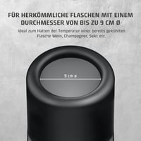 Chladič na fľaše Caso VinoCase Black – 5–18 °C, max. priemer 9 cm 4