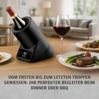 Chladič na fľaše Caso VinoCase Black – 5–18 °C, max. priemer 9 cm 8