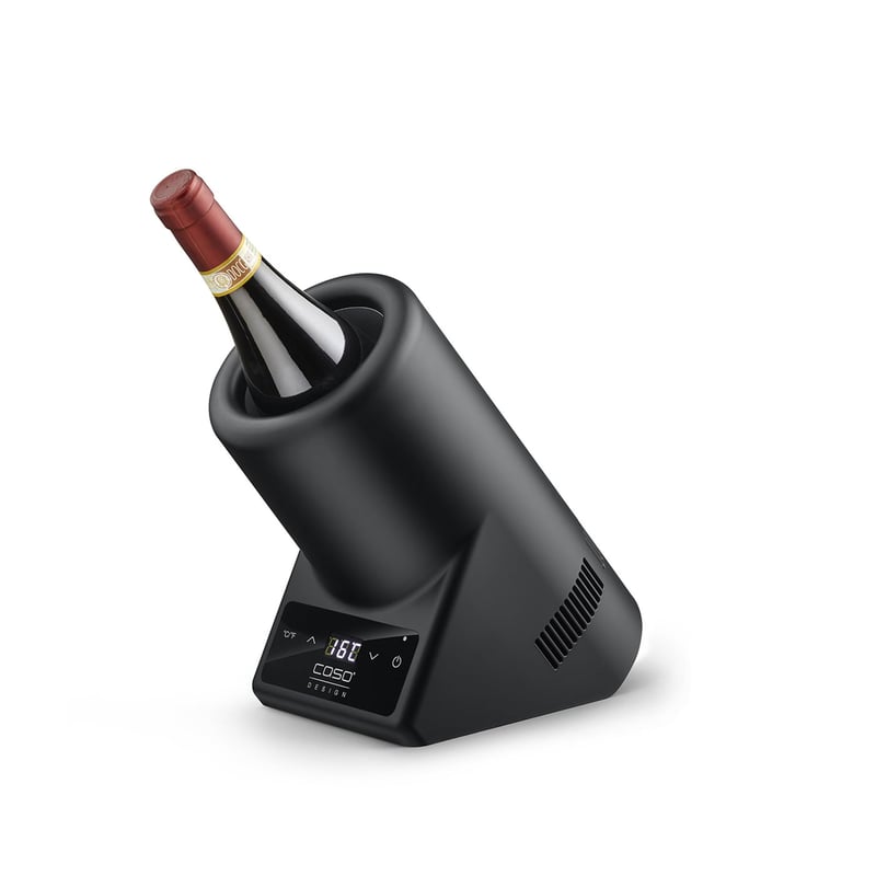 Chladič na fľaše Caso VinoCase Black – 5–18 °C, max. priemer 9 cm