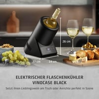 Chladič na fľaše Caso VinoCase Black – 5–18 °C, max. priemer 9 cm 2