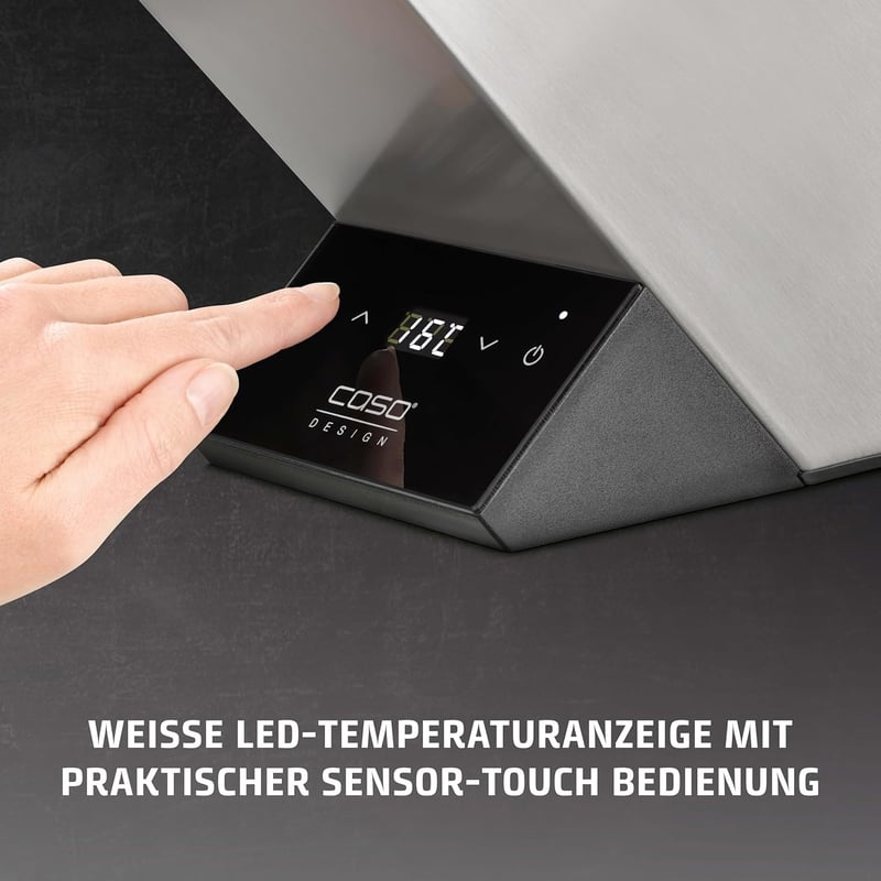 CASO WineCase One Inox rozsdamentes borhűtő 1 palackhoz 5-18°C hőmérséklet szabályozás