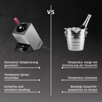 CASO WineCase One Inox rozsdamentes borhűtő 1 palackhoz 5-18°C hőmérséklet szabályozás 7