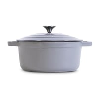 CASPER SOBCZYK Lijevani lonac 24 cm - 4 litre emajlirani lonac s poklopcem, za sve vrste štednjaka, pogodan za pećnicu, sivi 2
