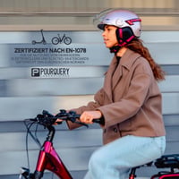 Cască CASR Glow LED pentru Bicicletă și Trotinetă pentru Adulți - Roz, mărimea M 7