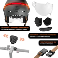 Cască pentru bicicletă și trotinetă CASR Glow LED pentru adulți - Gri, mărimea M - Cască unisex 5