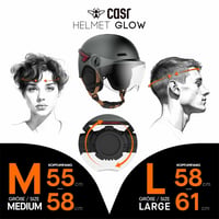 Cască pentru bicicletă și trotinetă CASR Glow LED pentru adulți - Gri, mărimea M - Cască unisex 6